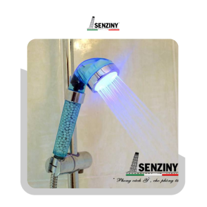 Vòi sen tăng áp đổi màu Super Nano Blue - Senziny 12 Vòi sen tăng áp đổi màu Super Nano Blue