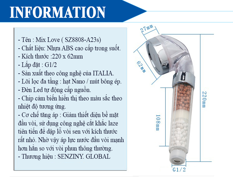 Thông tin vòi hoa sen