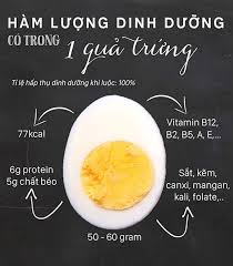 Dinh dưỡng 1 quả trứng gà