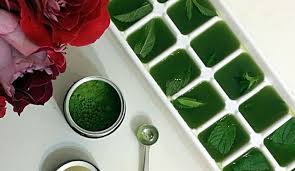 Đá lạnh trà xanh cho da dầu mụn