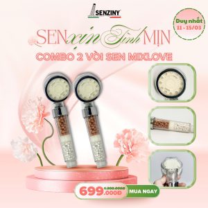 Combo 2 vòi sen MixLove - tặng kèm 2 đầu vòi bếp xoay